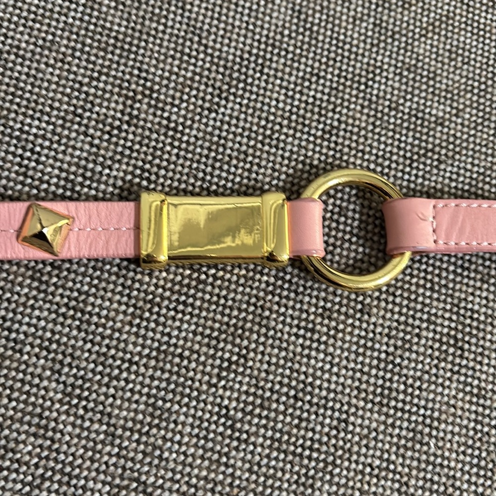 Banana Republic pink leather studded belt, size XS. RN#54023. - Picture 4 of 13